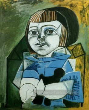 Cubisme œuvres - Paloma en bleu 1952 cubiste